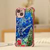Ae109 Happy New Year Merry Christmas Art Electroplated TPU Phone Cases for Samsung A54 A12 A14 S22 S23 S24 Ultra A55 A15 Four Corner Protection Cover