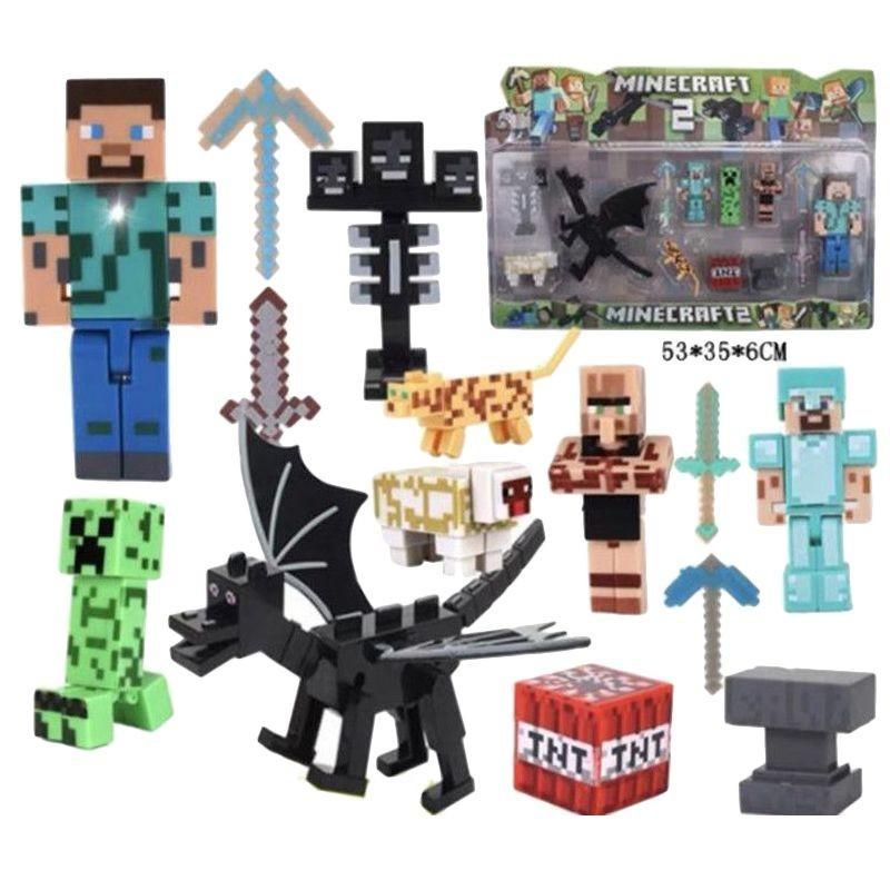 Minecraft Puslespils Actionfigurer Samling Høj Kvalitet Boligdekoration Og Gave Til Spillere