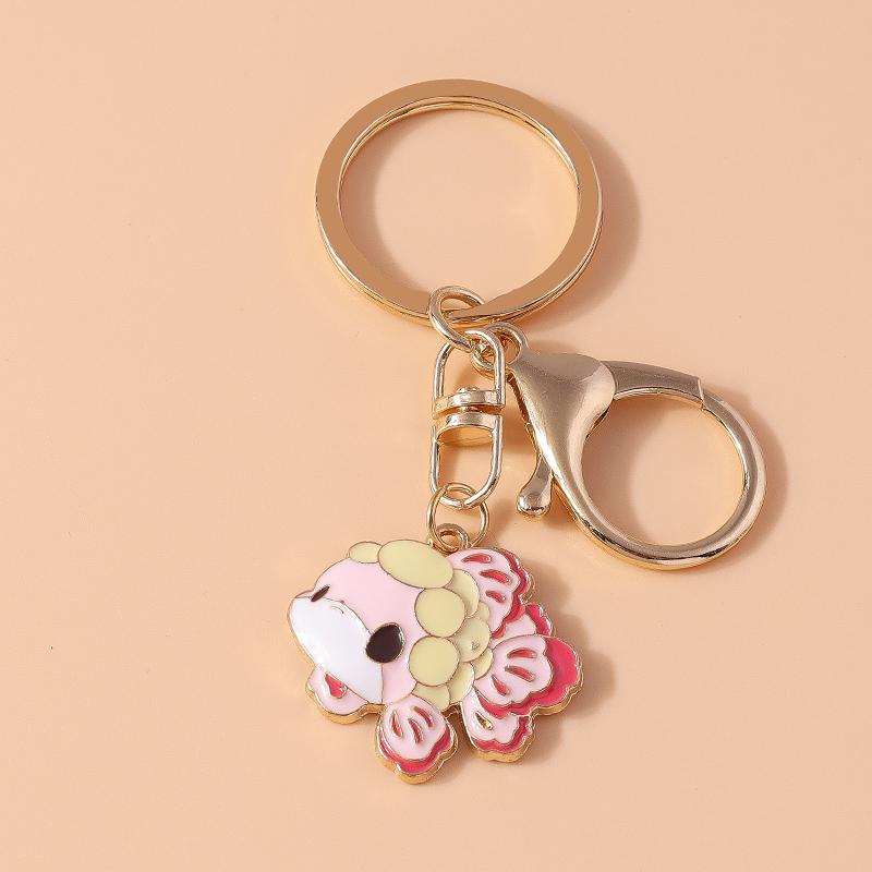 Cute Enamel Cartoon Animal Bear Keychain Panda Duck Key Ring Pendant for Car Key Holder Handbag Decor DIY Jewelry Gift