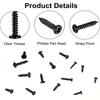 Pack Of 750 Black Crosses Round Head Auto Tapping Screws For Woodworking And Furniture Assembly With Storage Case