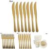 Elegant Gold Polka Dot Stamping Happy Birthday Party Decor Supplies Disposable Tableware Set