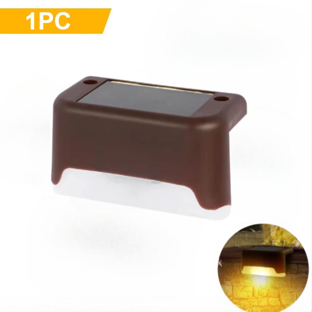 4 Pack Solar Deck Lights Outdoor Waterproof LED Fence Lights Garden Step Lamp for Patio Stairs Railing Pathway Step Solar Lamp
