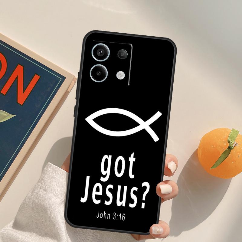 Fish Symbol Jesus Christ Christian Funda For Xiaomi Redmi Note 14 13 Pro 9 10 11 12 9S 10S 11S 12S Redmi 13C 10C 12C 14C Case
