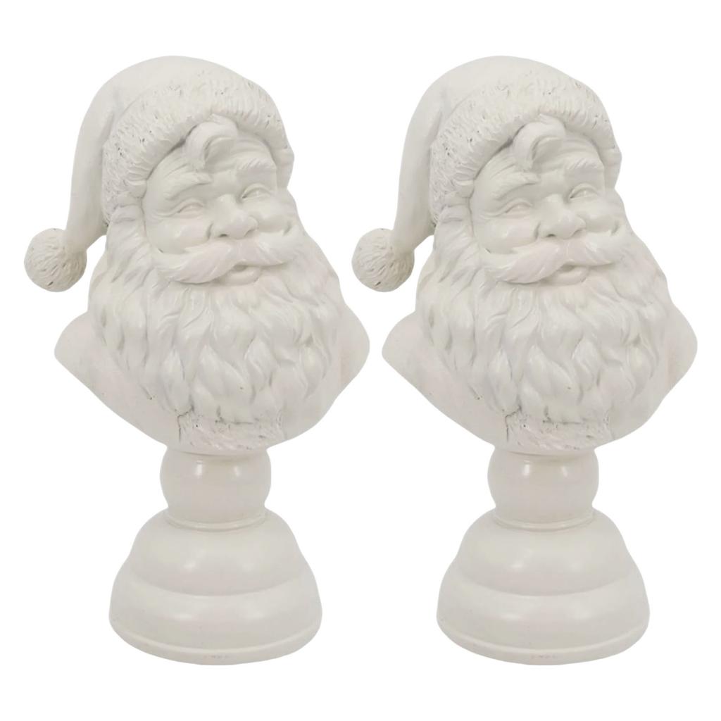 Santa Bust Christmas Tabletop Decoration Santa Figures Decorations Collectible Figurines for Home Dorm Bedroom Apartment