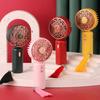 Portable Pocket Fan with Tassel Chinese Style 2 Speed LED Night Light USB Rechargeable Mute Handheld Mini Cooling Fan Summer Home Travel Outdoor