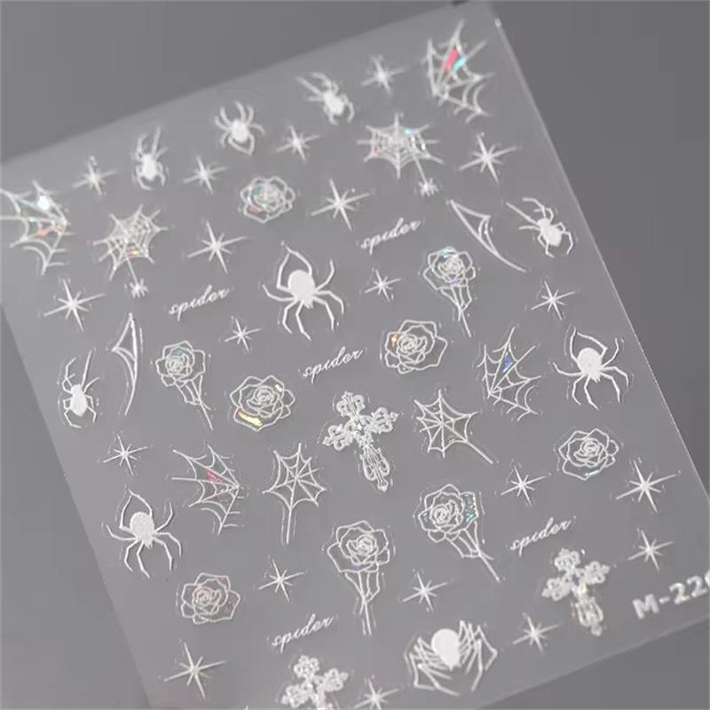 1PCS French Jelly Nail Stickers Dreamy Bubble Meteor Butterfly Star Moon Self Adhesive Stickers For Nail DIY Nail Art Decoration