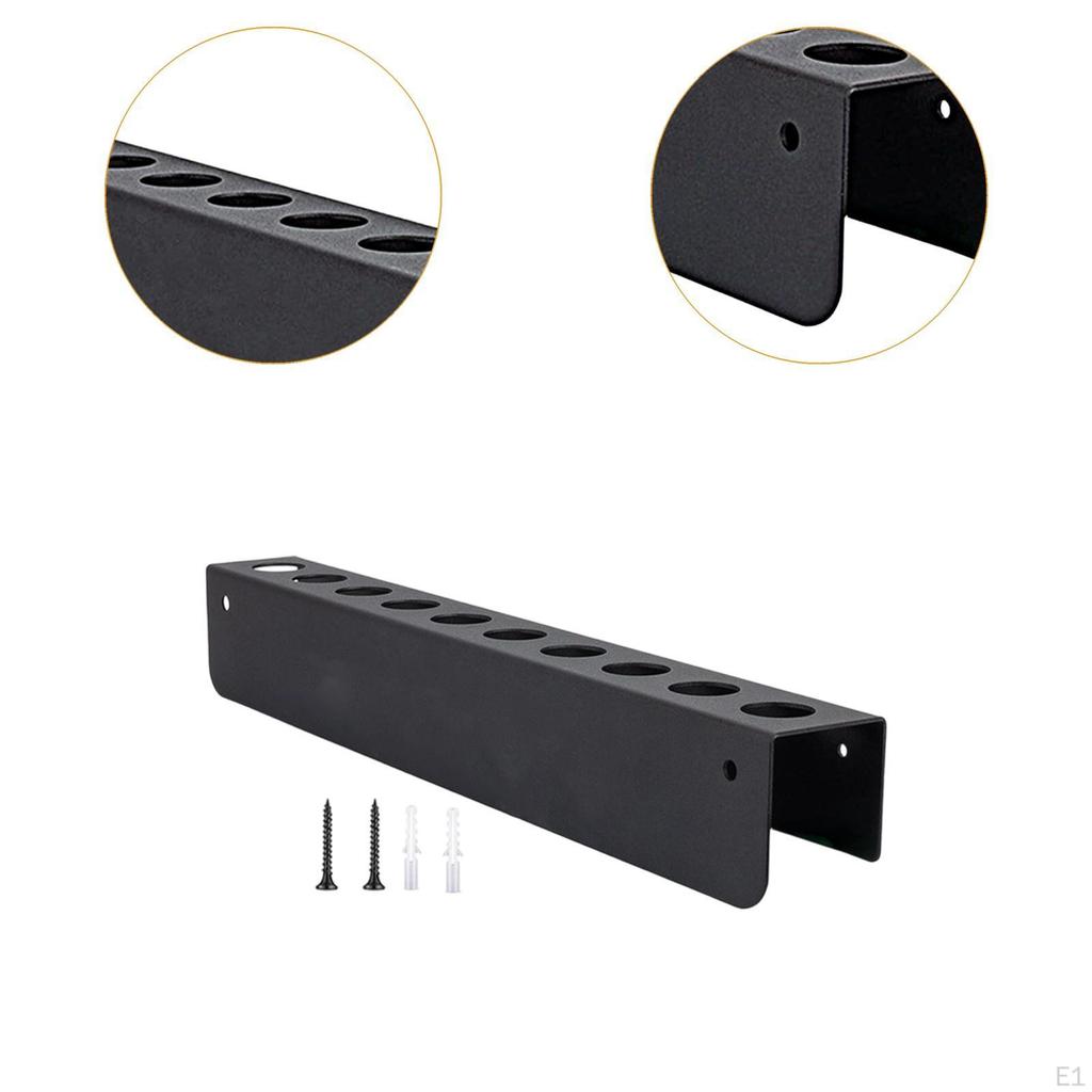 Veggfeste 10-hulls detaljbørsteholder med maskinvare for bilrekvisita Multifunksjonell Robust