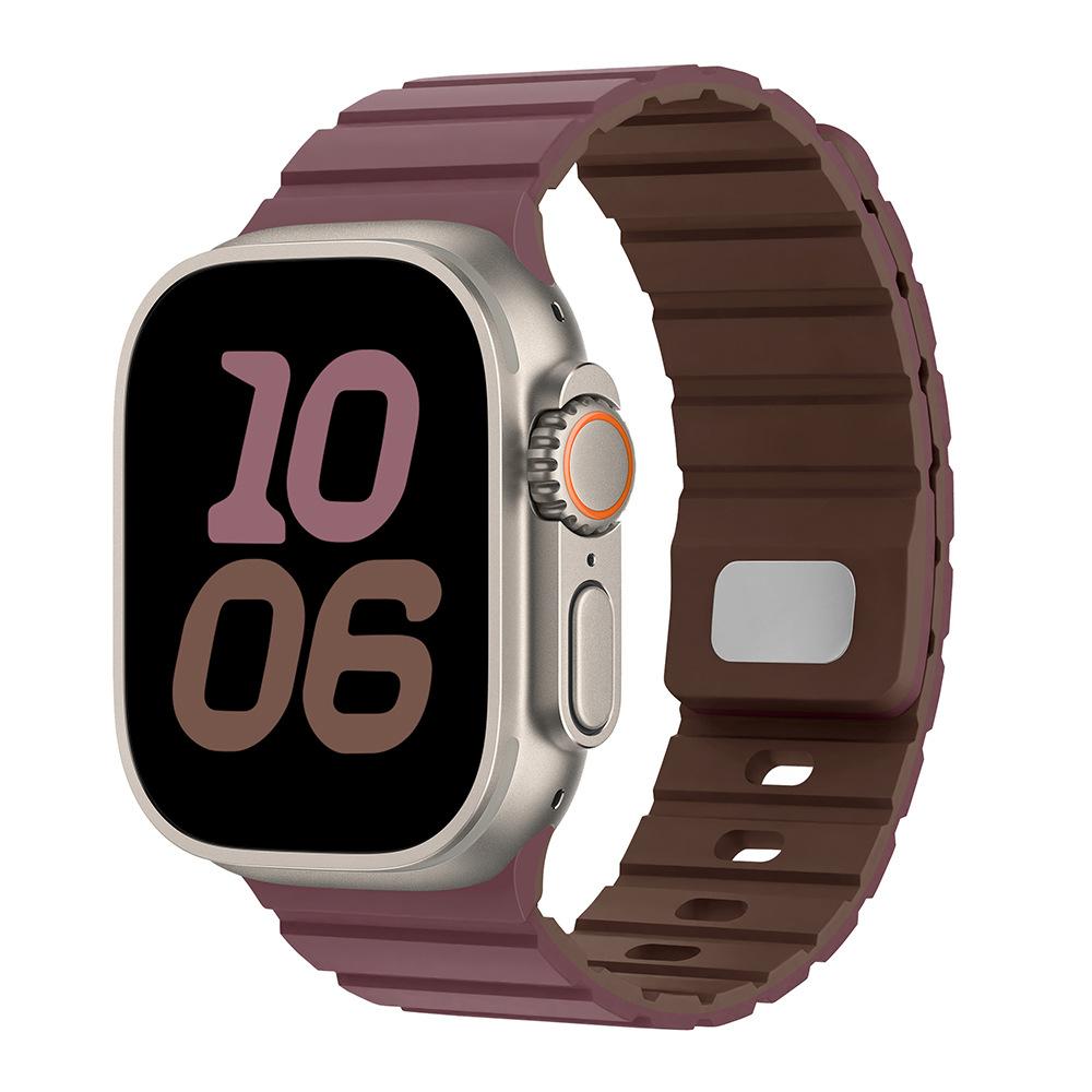 Apple S10 Saat için Uygun Silikon Kordon 42mm/46mm Mıknatıslı Emiş Ultra2 Silikon Erkek ve Kadın Kordonu