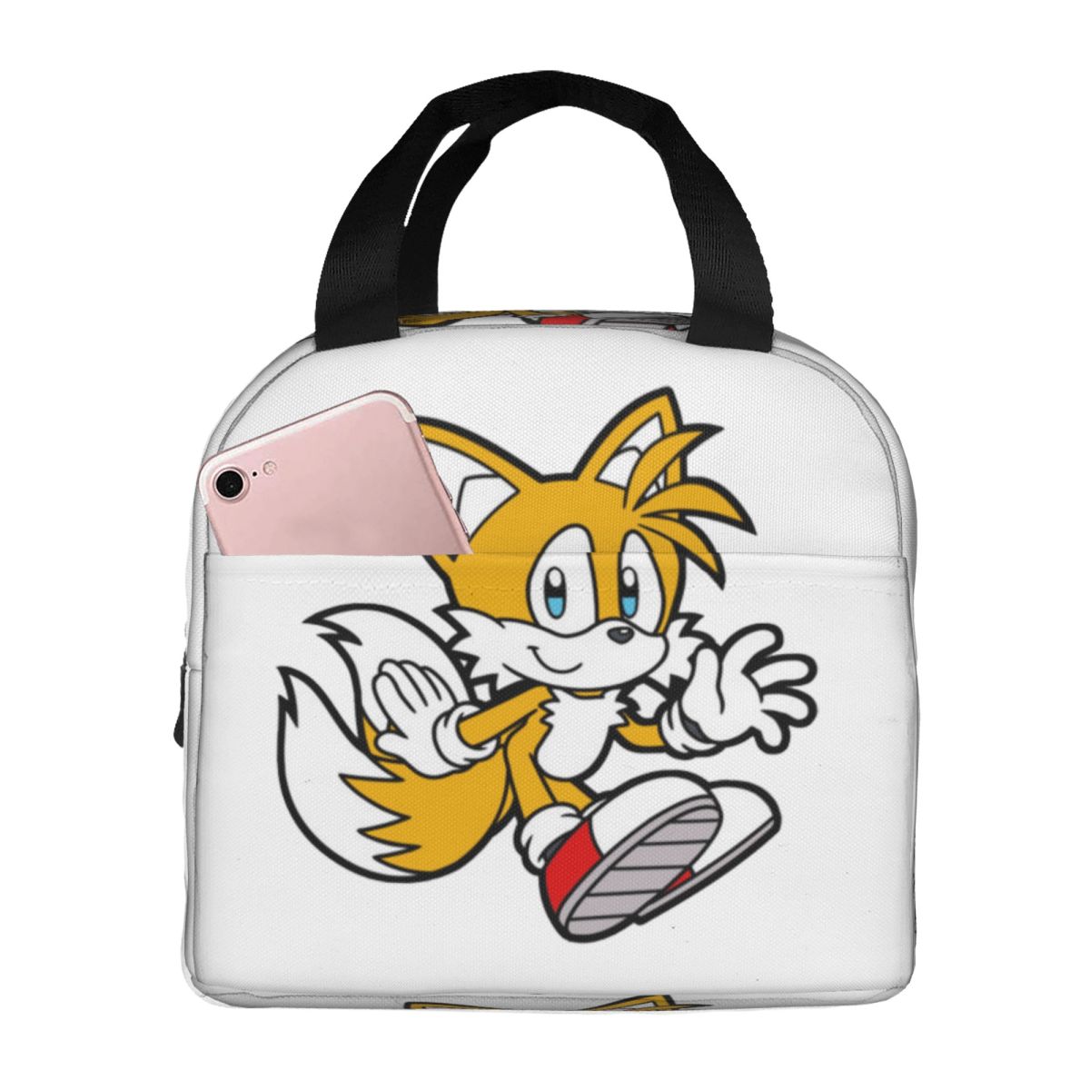 Miles Tails Prower Insulated Lunch Bag for Kids School Cooler Thermal Food Box Tote Portable Lunch Boxes Container One Size