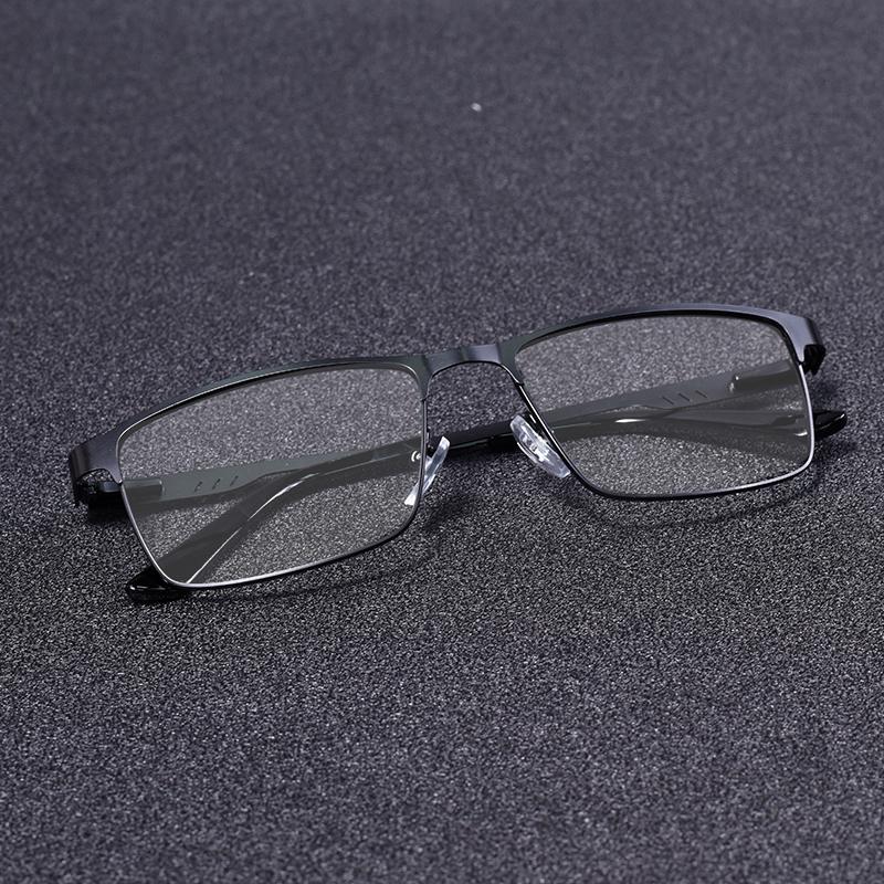 Alloy Business Reading Glasses For Men Blue Light Blocking Computer Lenses Retro Hyperopia Prescription Eyeglasses +100