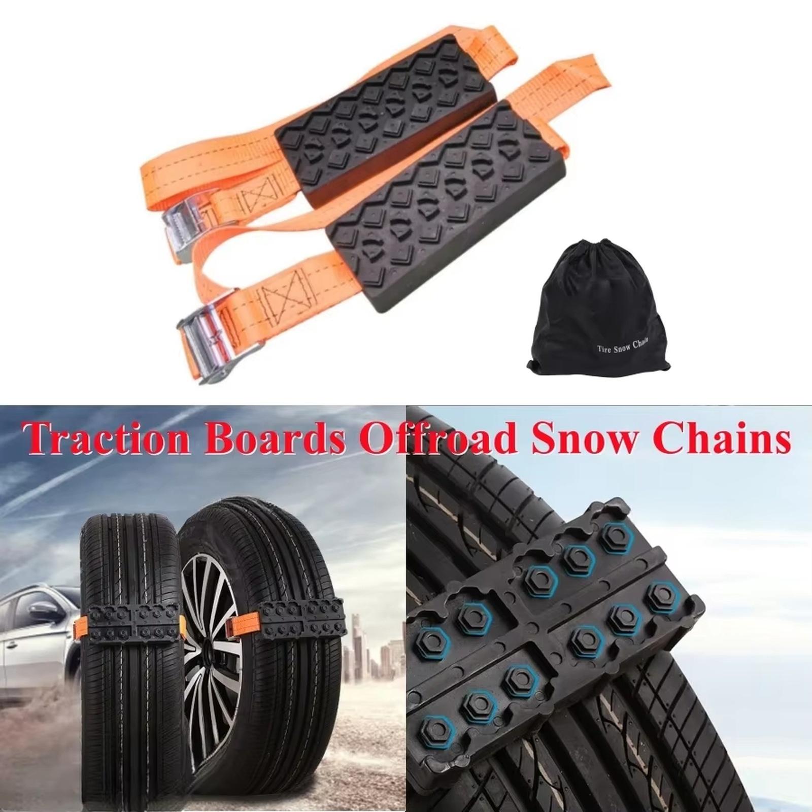 

Traction Boards Offroad Snow Chains Replaces Recovery Boards & Tire Chain For Stuck Tires in Ice Mud Sand Snow For Car SUV one size оранжевый