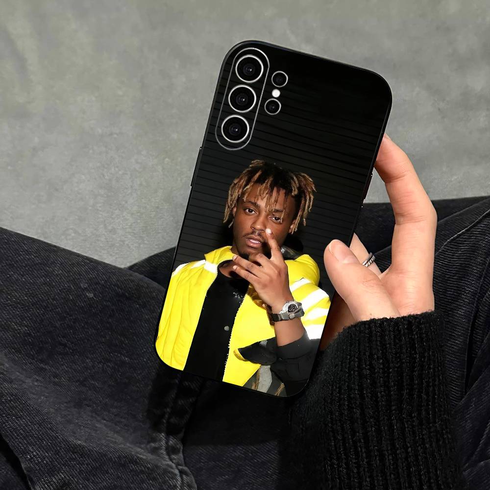 Rapper 999 J-Juice W-WRLD Phone Case For Samsung S25,S24,S21,S22,S23,S30,Ultra,S20,Plus,Fe,Note,10,9,5G Black Cover