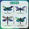 Dragonfly Wall Art Wooden Dragonfly Wall Decoration 4 Pieces Colorful Garden Decoration Sculpture Outdoor Hangings for Patio