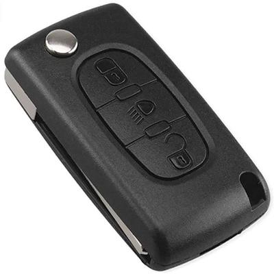 3 Botões Porta-malas Capa Chave Compatível CE0536 chave Dobrável para Peugeot 207 307 308 407 408 3008 5008 Citroen C2 C3 C4 C5 C6 C