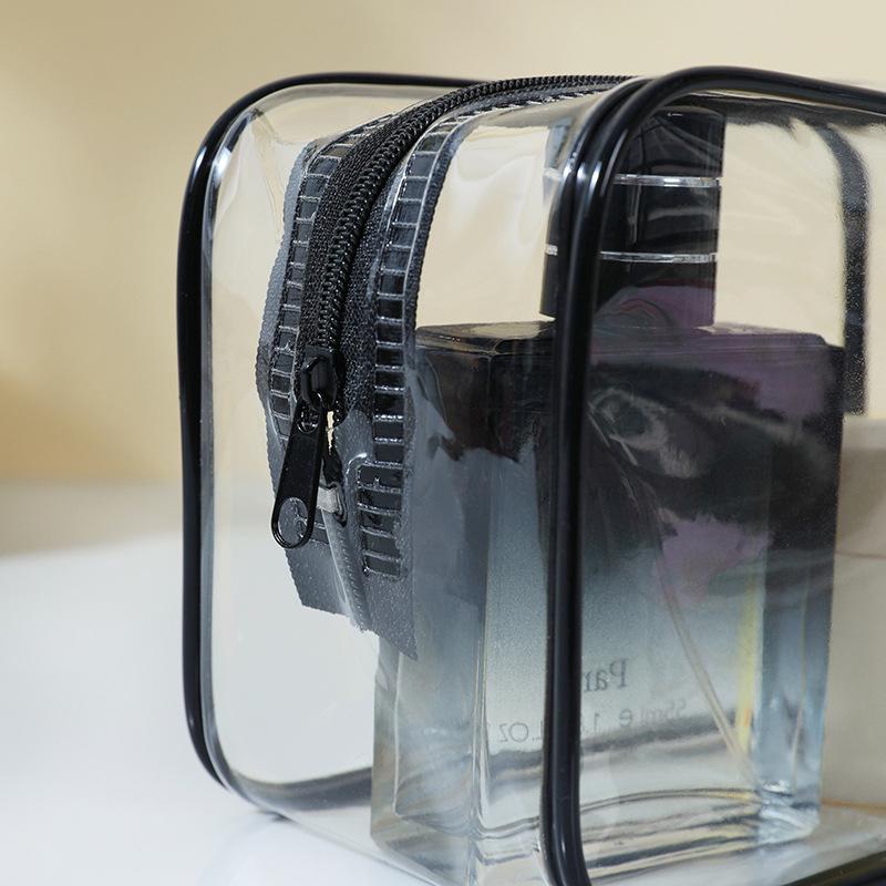 PVC Large-Capacity Waterproof Transparent Toiletry Bag Set with Custom Logo