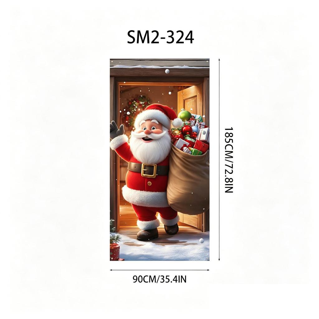 Santa Claus Christmas Hanging Cloth Background Decoration