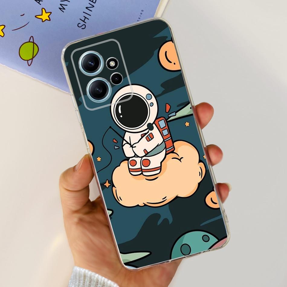 For Xiaomi Redmi Note 12 Case Redmi Note12 4G Global Cute Painted Soft Silicone TPU Phone Back Cover Bumper