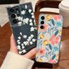 Flower Leaf Patterned Phone Case For Samsung Galaxy S26 S25 S24 S23 Ultra S22 Plus S24 S21 FE S25 Edge Clear Silicone Soft Cover