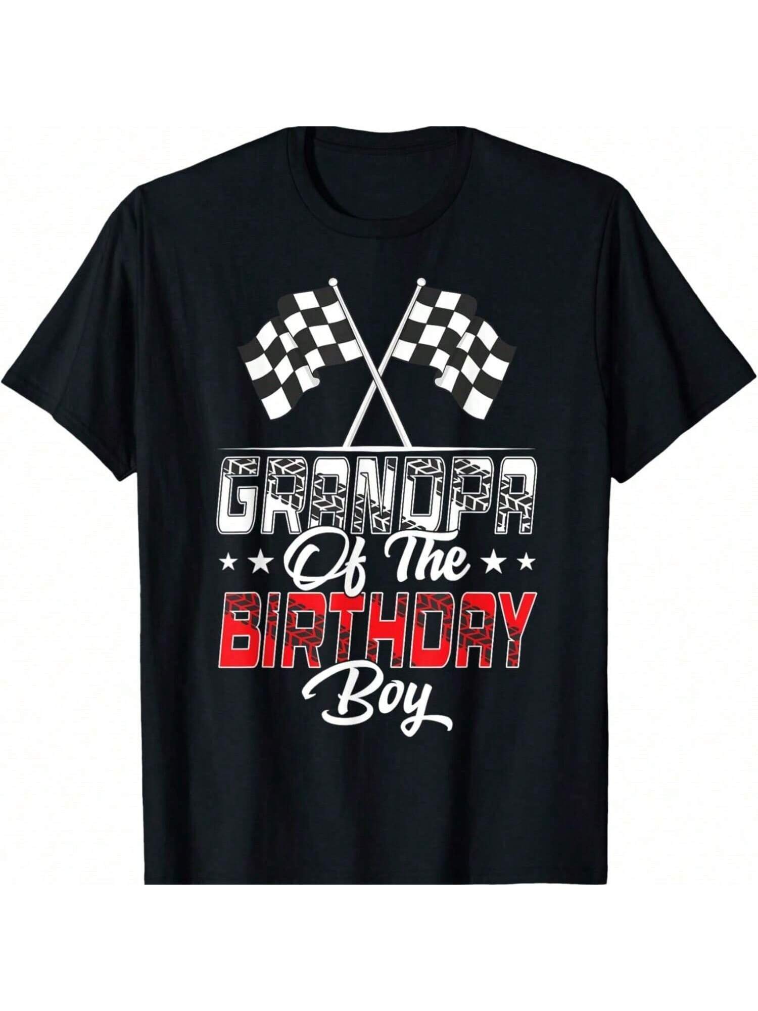 

Race Car Grandpa Of The Birthday Boy Racing Family Pit Crew T-Shirt XXXXXL чорний