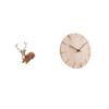 Reindeer Elk Deer Sculpture Tabletop Ornament Solid Wood Wall Clock Creative Design Decorative