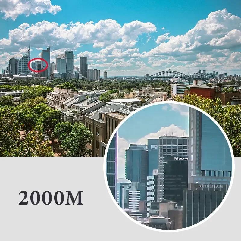 40x22 HD Potężna Lornetka 2000M Dalekiego Zasięgu Składany Mini Teleskop BAK4 Optyka FMC Do Sportów Myśliwskich Outdoor Camping Travel