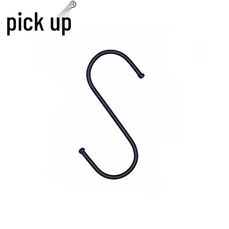 

Black S-shaped Metal Hooks Small