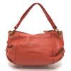 Logo Bag Hand Bag Crossbody Shoulder Bag Leather Orange