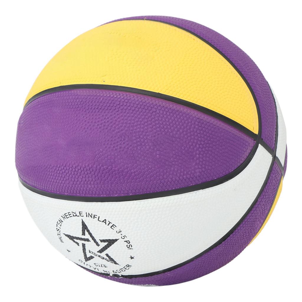 Basketball Résistant à l'Usure Durable Sûr Anti-Transpiration Caoutchouc Souple Sports Basketball pour Entraînement d'Adolescents Numéro 7, 24.6cm