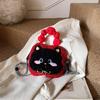Cute cartoon foreign style mobile phone bag, exquisite personality, plush small storage bag, niche design, high-end shoulder bag