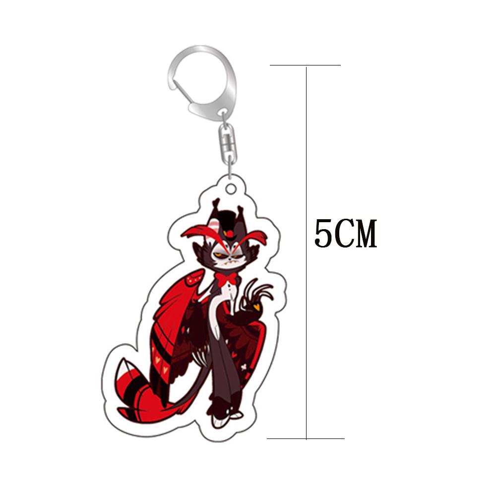 Acrylic Cartoon Anime Pendant Keychains Holder Vaggie Car Key Chain Key Ring Phone Bag Hanging Jewelry Gifts Accessories Alastor