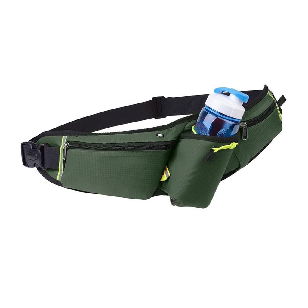 [FIGHTAGON] Running Pouch with Plastic Bottle Holder, Non-shaking Waist Pouch,