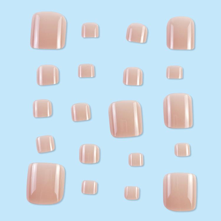 Translucent Pink Skin-Brightening Nail Art Stickers for Toes