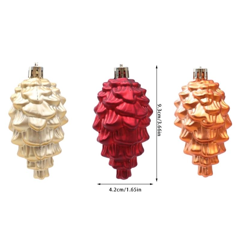 2Pieces Shimmering Pinecone Holiday Decorations Not Traditional Design Christmas Hanging Ornaments