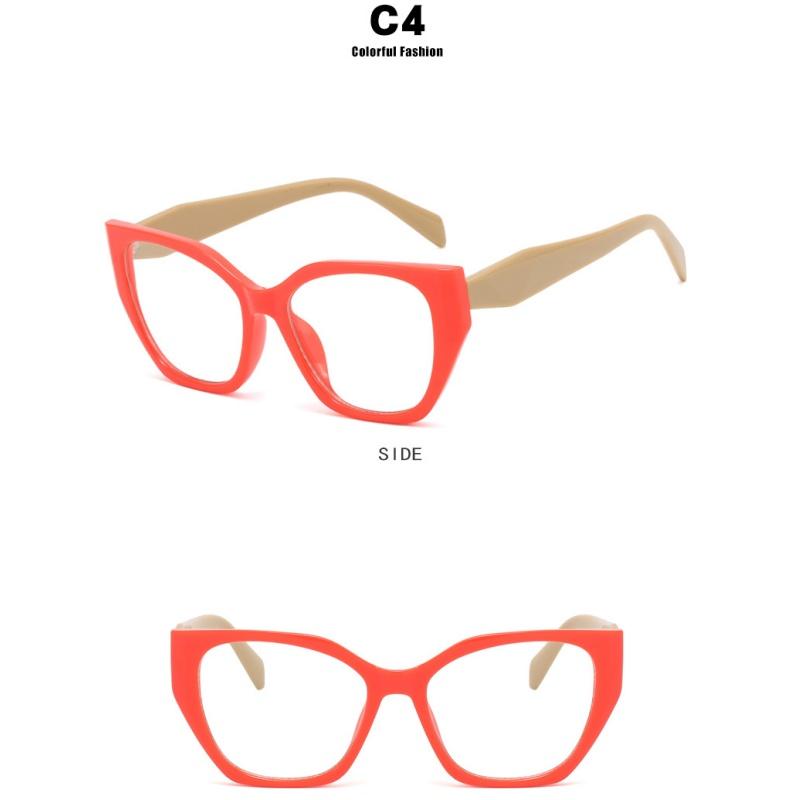 Women's Glasses, Retro Large-frame Cat-eye Glasses.