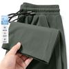 Ice Pants Men's Ice Silk Large Size Tie Sports Casual Pants