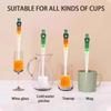 6 In 1 Portable Travel Baby Bottle Cleaning Brush Set With Silicone Bottle Brush Straw Brush Nipple Brush Bottle Drying Rack