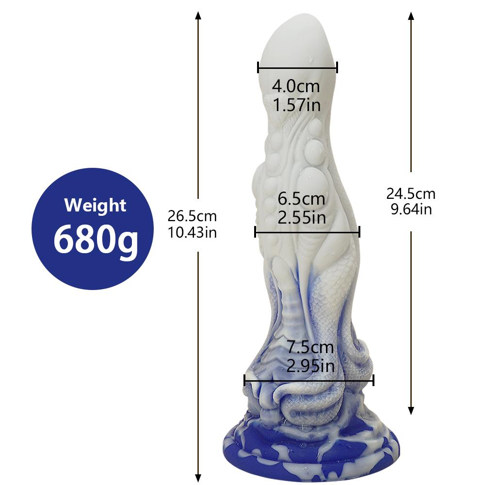 Liquid Silicone Blend Dildo Twin Viper Special Shape Penis Soft Anal Plug Female Adult Viper Special Shape