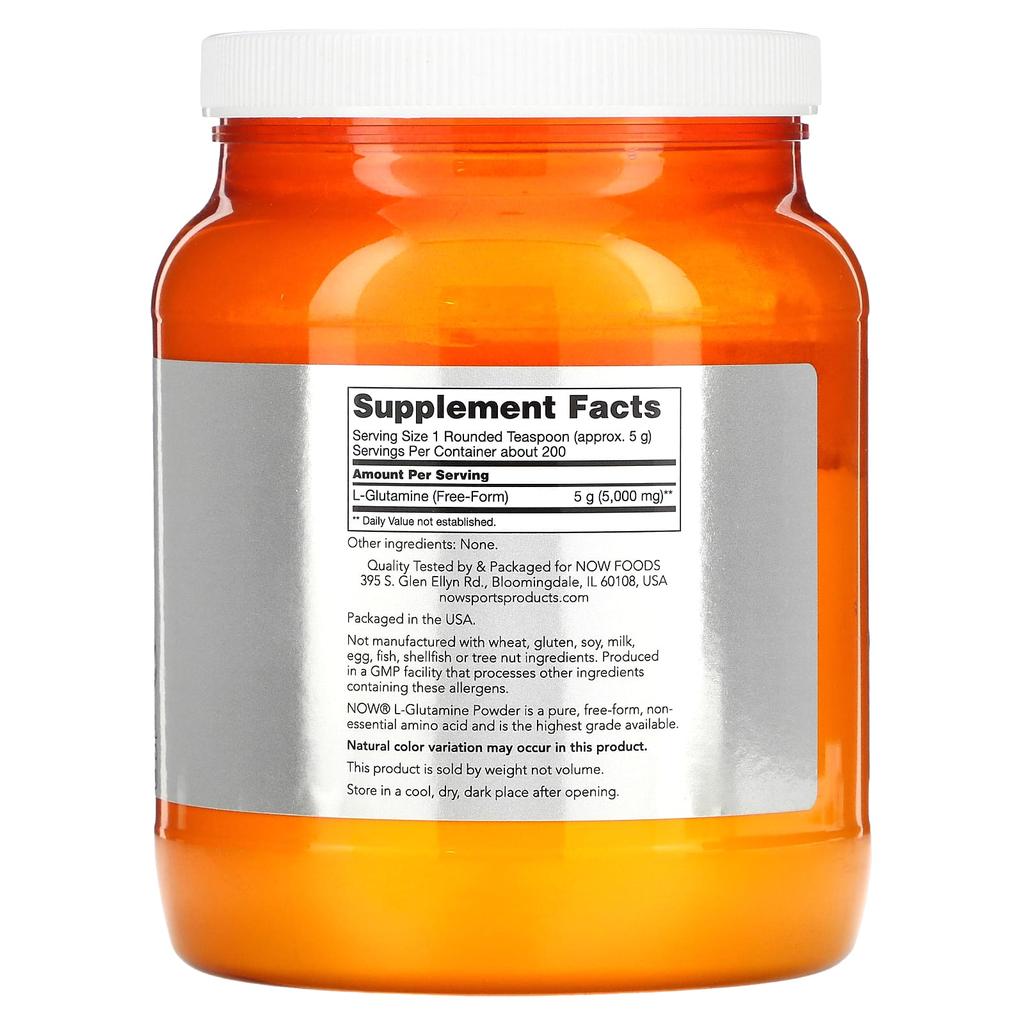 Sports, L-Glutamine Powder, 2.2Lbs (1Kg)