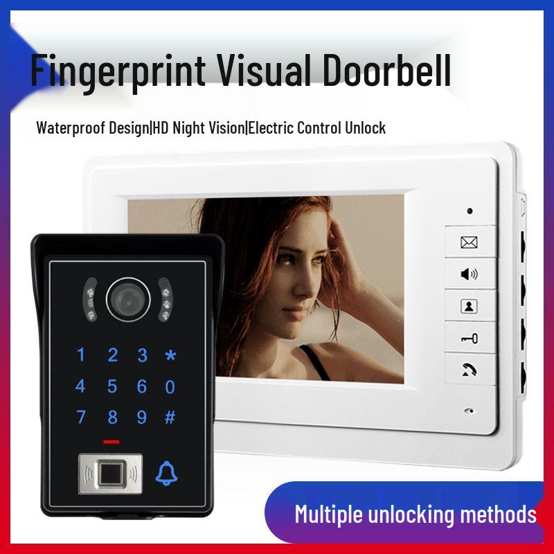 7-inch HD Wired Visual Intercom Doorbell for Home Monitoring and Smart Villa Access Control System