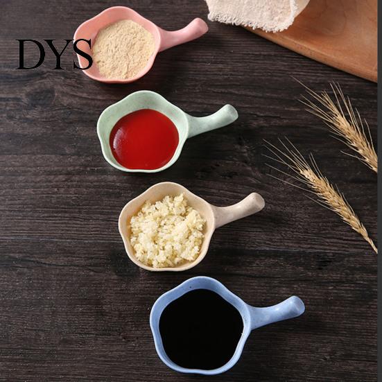 Dish Seasoning Plate Flower Shape with Handle Small Floral Size Plates Serving Saucers Bowl for Sauce