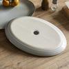 ZISIZ Nordic Style Thickened Oval Ceramic Plate