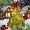 Christmas Door Swag Realistic Pines Illuminated Christmas Decoration With Bow Artificial Pine Holiday Garland For Mantel Porch