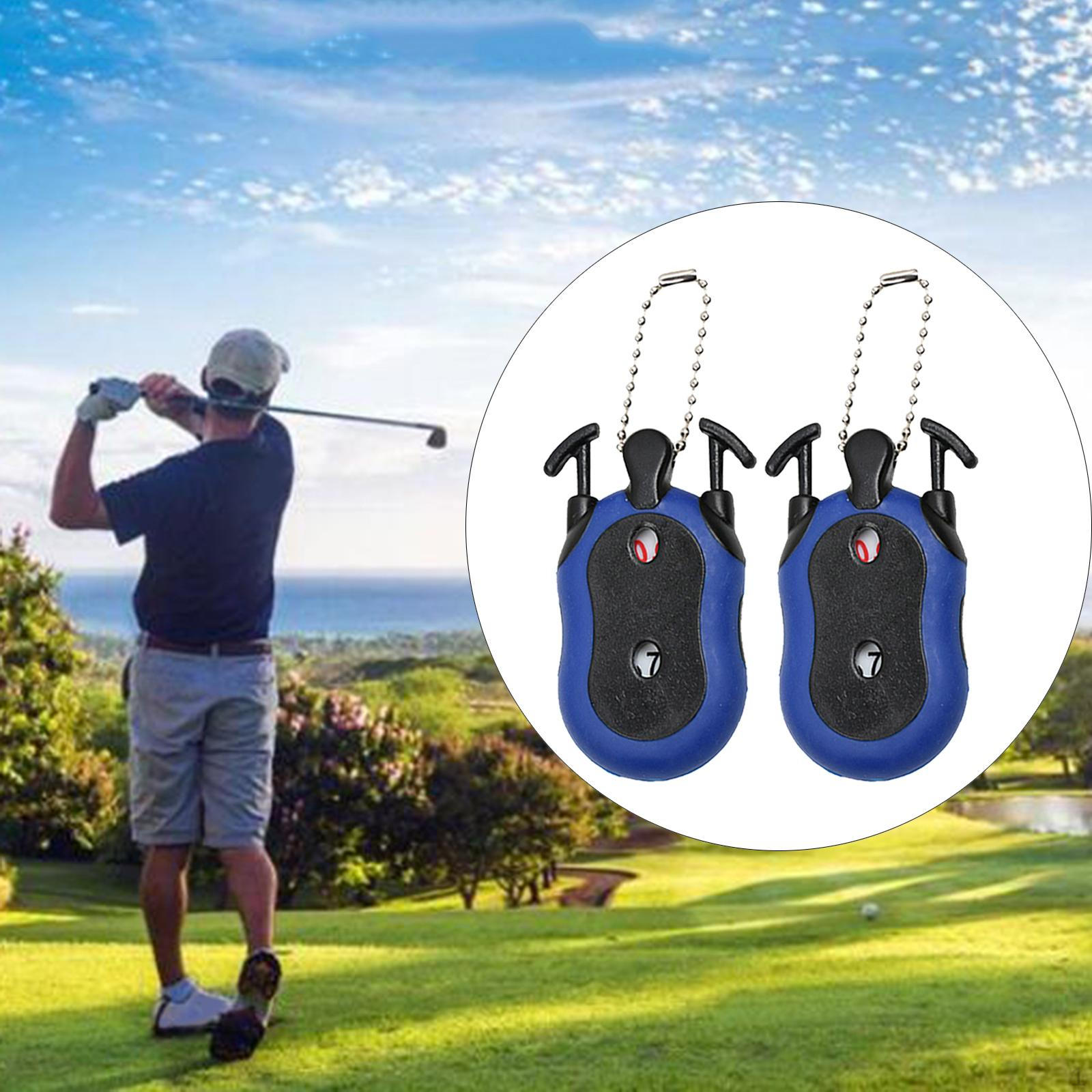 

Counter Golf Stroke Putt Tally Keeper Number с брелоком, упаковка из 2 шт. синий