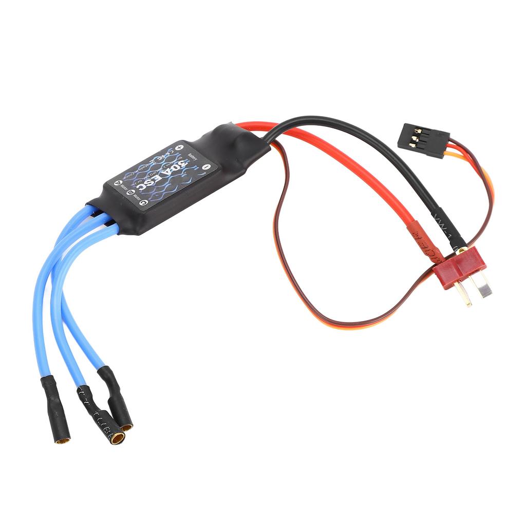 RC Electric Speed Controller 30A with T Plug Long Wire RC Brushless ESC for Fixed Wing Aircraft Upgrade