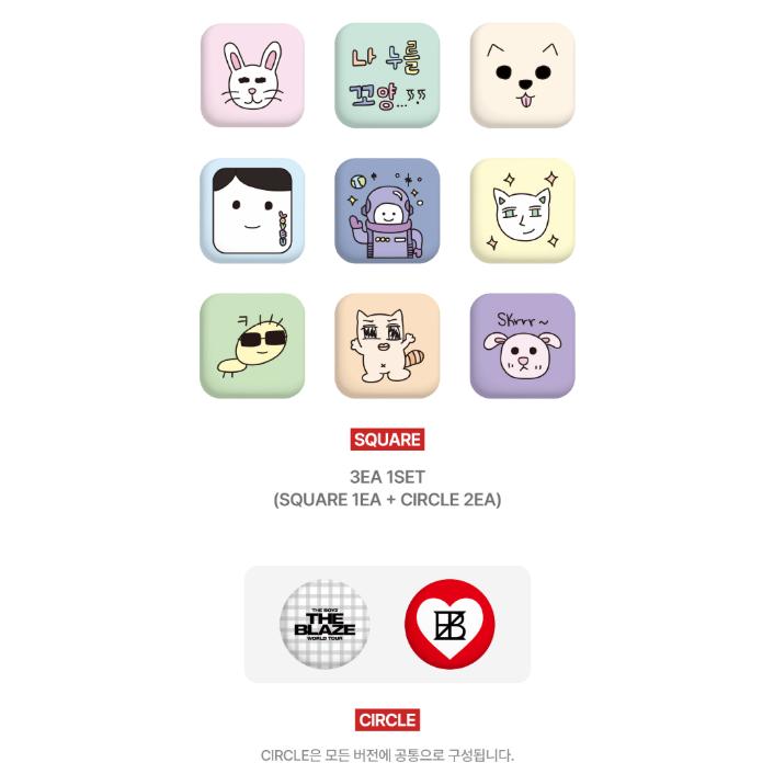 THE BOYZ THE BLAZE Welttournee Anstecknadel-Set