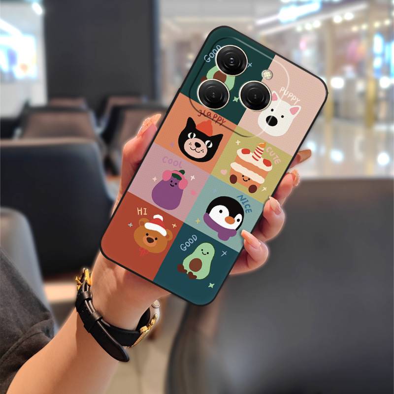 Strapazierfähige Rückschale Handyhülle Für Tecno Spark20 Pro/KJ6 Modisches Design Graffiti Schutz Tiere Rundumschutz Wasserdicht