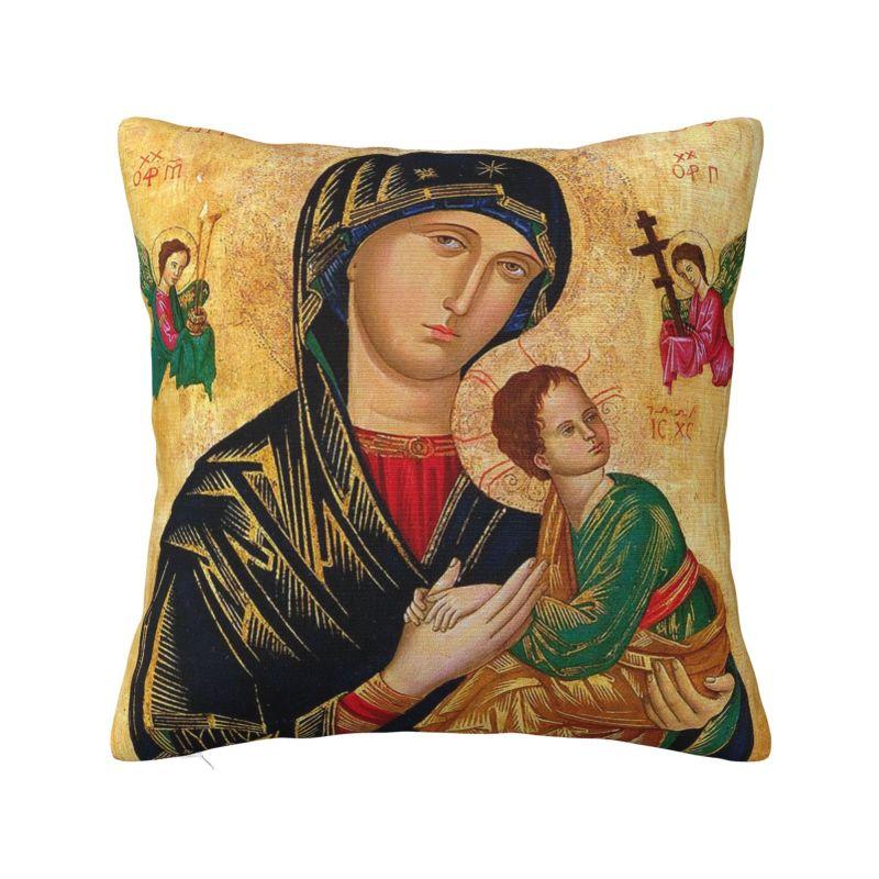 Our Lady Of Virgin Mary Mexico Pillow Covers Living Room Christian Jesus Saint Catholic Luxury Cushion Cover Velvet Pillowcase