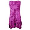 Summer Tie Dye Print V Neck Irregular Hem Sleeveless Plus Size T-shirt Top for Women