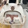 Harajuku Capybara Shoulder Bag Large Capacity Canvas Tote Bag Portable Transparent Itabag  Daily