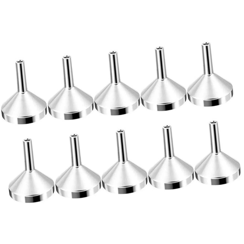 10 Pièces Petit Entonnoir en Métal Outil d'Emballage de Liquide Convient pour Transférer du Parfum dans des Atomiseurs ou des Vaporisateurs de Sac à Main